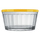 NADIR AMERICANO LARGE BOWL WITH 4 COLOURED PLASTIC LIDS, 600ML (131MM DIAX70MM)