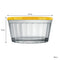 NADIR AMERICANO LARGE BOWL WITH 4 COLOURED PLASTIC LIDS, 600ML (131MM DIAX70MM)