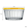 NADIR AMERICANO LARGE BOWL WITH 4 COLOURED PLASTIC LIDS, 600ML (131MM DIAX70MM)