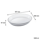 MARINEX OVAL ROASTER WITH COLOURED PLASTIC LID, 3.2LT (357X250X67MM)