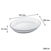 MARINEX OVAL ROASTER WITH COLOURED PLASTIC LID, 3.2LT (357X250X67MM)
