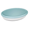 MARINEX OVAL ROASTERS WITH COLOURED PLASTIC LIDS, 3.2L