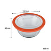 MARINEX ROUND FOOD STORAGE CONTAINER WITH PLASTIC LID, 600ML