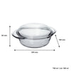 MARINEX SMALL ROUND CASSEROLE 700ML & LID 300ML, 1L