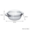 MARINEX SMALL ROUND CASSEROLE (700ML & LID 300ML), 1LT (205X160X65MM)