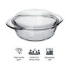 MARINEX MEDIUM ROUND CASSEROLE 1.5L & LID 800ML, 2.3L