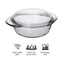 MARINEX MEDIUM ROUND CASSEROLE 1.5L & LID 800ML, 2.3L