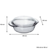 MARINEX MEDIUM ROUND CASSEROLE 1.5L & LID 800ML, 2.3L