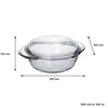 MARINEX MEDIUM ROUND CASSEROLE (1.5LT & LID 800ML), 2.3LT (260X202X105MM)