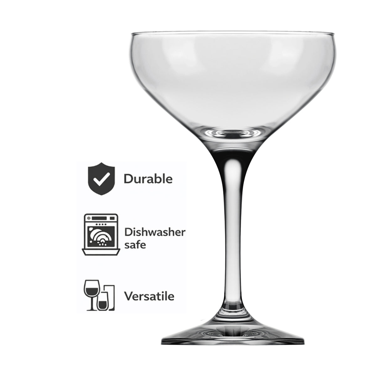 NADIR MISTIC STEMMED CHAMPAGNE GLASS EACH, 220ML