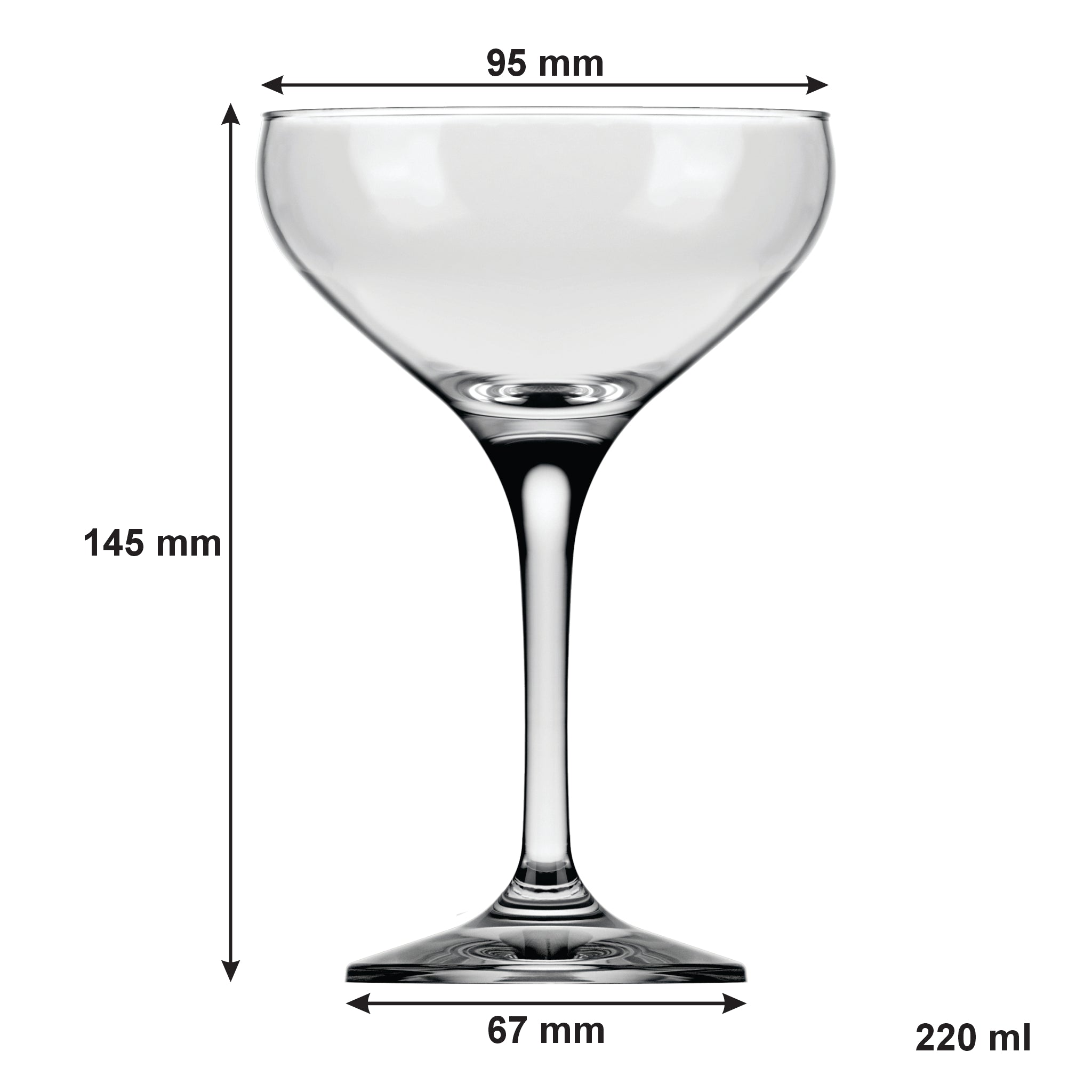 NADIR MISTIC STEMMED CHAMPAGNE GLASS EACH, 220ML