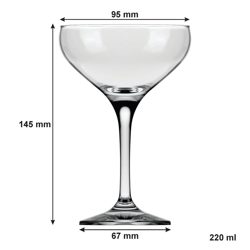 NADIR MISTIC CHAMPAGNE STEM GLASS EACH, (220ML)