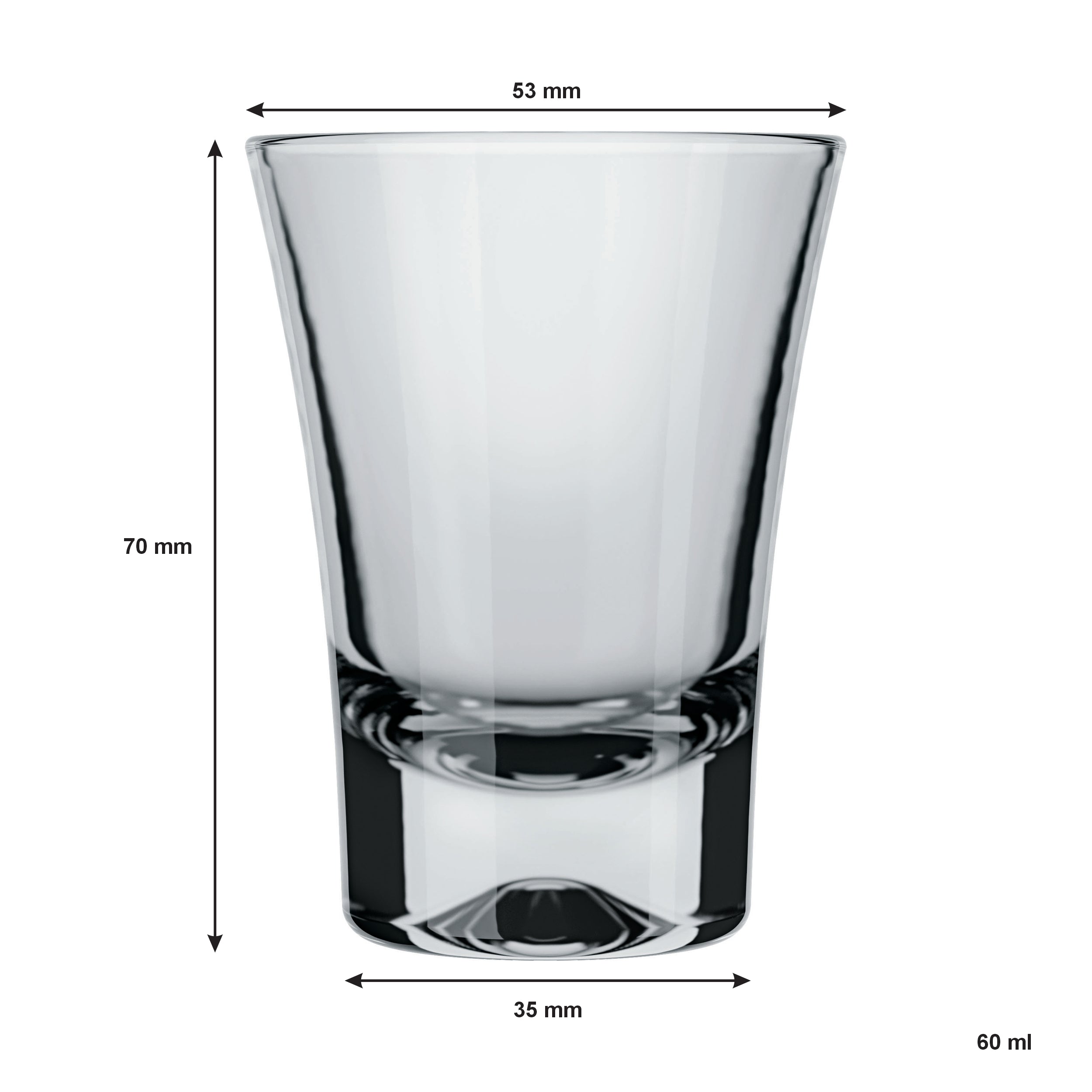 NADIR BAR OLE SHOT GLASS, 60ML