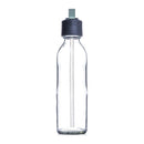 CONSOL SLIMLINE BOTTLE WITH ASSORTED COLOURED STRAW LIDS, 500ML