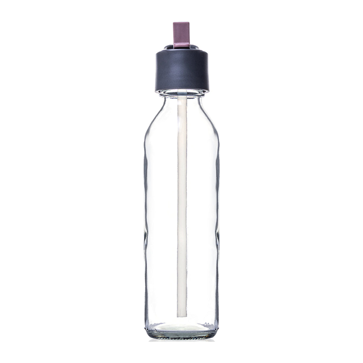 CONSOL SLIMLINE BOTTLE WITH ASSORTED COLOURED STRAW LIDS, 500ML