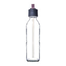 CONSOL SLIMLINE BOTTLE WITH ASSORTED COLOURED STRAW LIDS, 500ML
