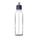 CONSOL SLIMLINE BOTTLE WITH ASSORTED COLOURED STRAW LIDS, 500ML