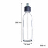 CONSOL SLIMLINE BOTTLE WITH ASSORTED COLOURED STRAW LIDS, 500ML