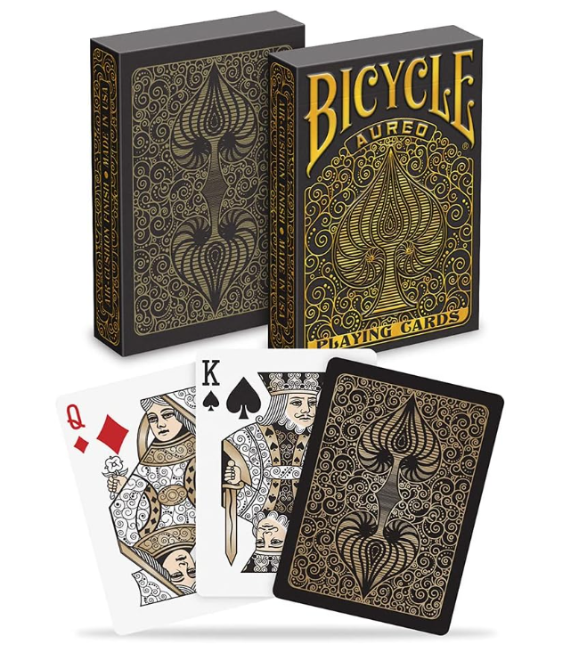 BICYCLE AUREO BLACK DECK  PLAYING CARDS