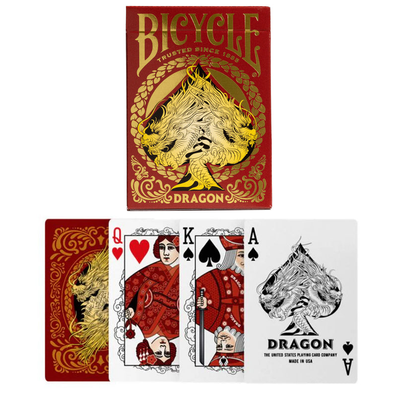 BICYCLE RED DRAGON PLAYING CARDS
