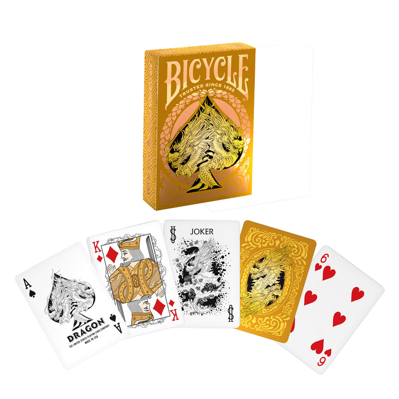 BICYCLE  GOLD DRAGON PLAYING CARDS 1PK
