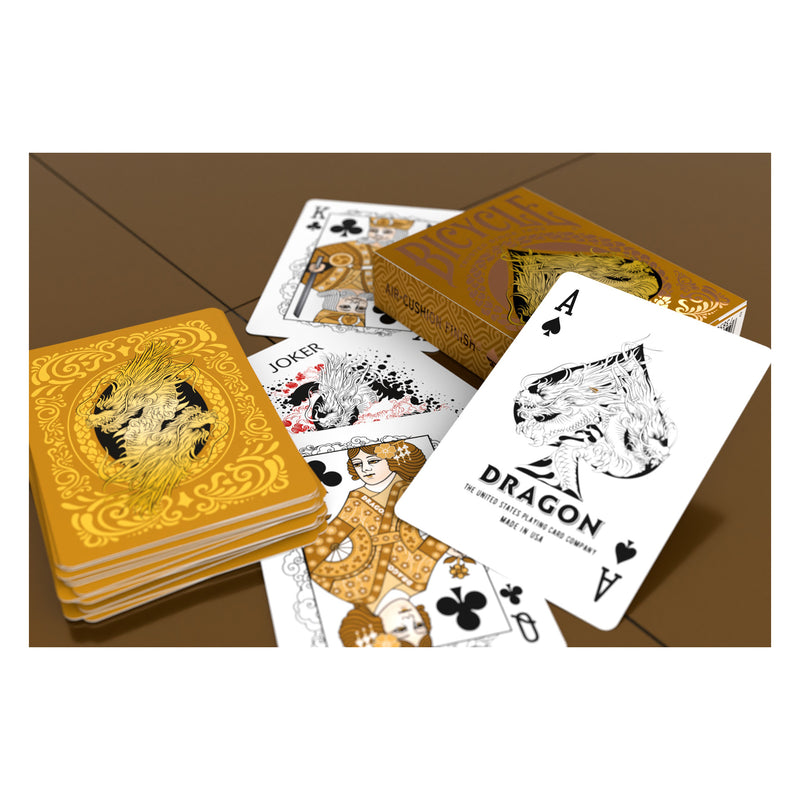 BICYCLE  GOLD DRAGON PLAYING CARDS 1PK
