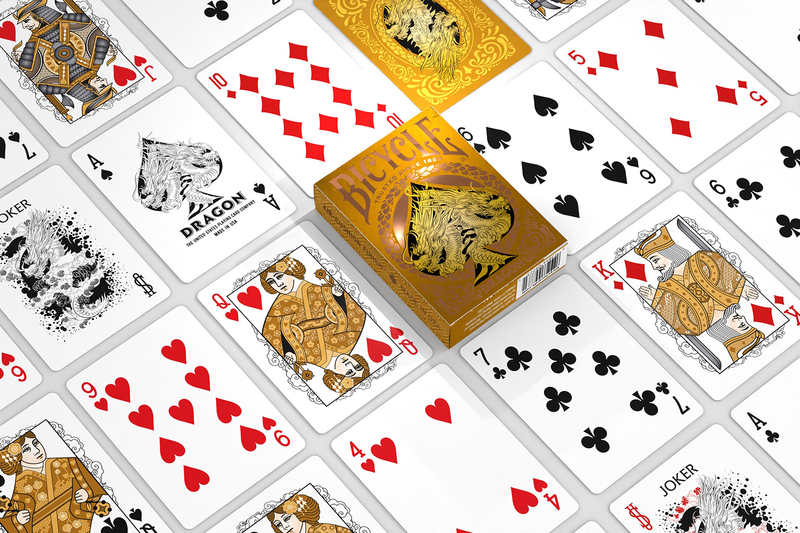 BICYCLE  GOLD DRAGON PLAYING CARDS 1PK