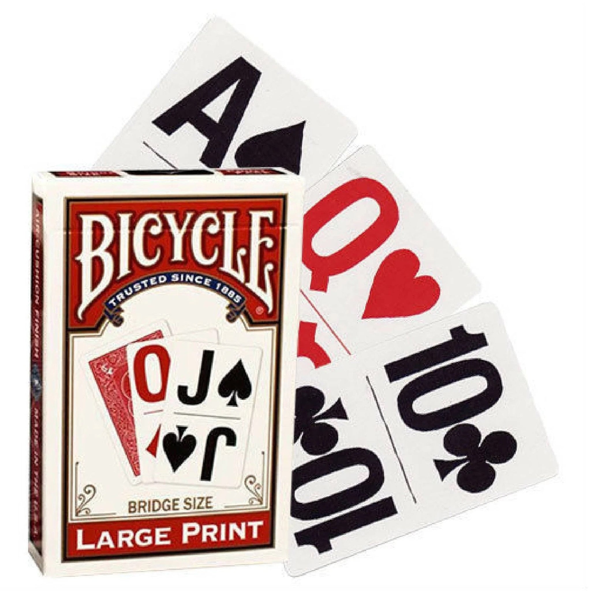 BICYCLE BRIDGE SIZE LARGE PRINT PLAYING CARDS