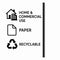 BAR BUTLER PAPER STRAWS BLACK PACK 3 PLY (6MM) 100PCS