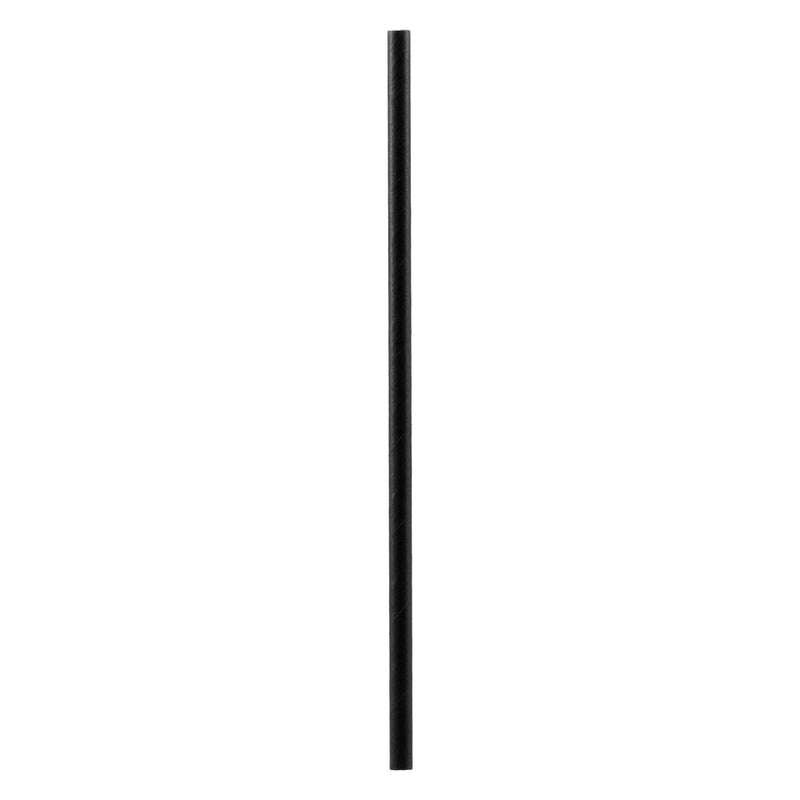 BAR BUTLER PAPER STRAWS BLACK PACK 3 PLY (6MM) 100PCS