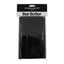 BAR BUTLER PAPER STRAWS BLACK PACK 3 PLY 6MM, 100PK