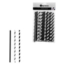 BAR BUTLER PAPER STRAWS BLACK & WHITE MIXED PACK 3 PLY (6MM) 60PCS