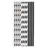 BAR BUTLER PAPER STRAWS BLACK & WHITE MIXED PACK 3 PLY 6MM, 60PK