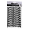 BAR BUTLER PAPER STRAWS BLACK & WHITE MIXED PACK 3 PLY (6MM) 60PCS