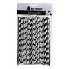 BAR BUTLER PAPER STRAWS BLACK & WHITE MIXED PACK 3 PLY (6MM) 60PCS