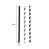 BAR BUTLER PAPER STRAWS BLACK & WHITE MIXED PACK 3 PLY 6MM, 60PK