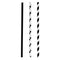 BAR BUTLER PAPER STRAWS BLACK & WHITE MIXED PACK 3 PLY (6MM) 60PCS