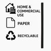 BAR BUTLER PAPER STRAWS BLACK 50 X 3PLY 8MM WRAPPED + 1 UNWRAPPED - 51 PK