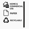 BAR BUTLER PAPER STRAWS BLACK 50 X 3 PLY (8MM) WRAPPED + 1 UNWRAPPED, 51 PCS