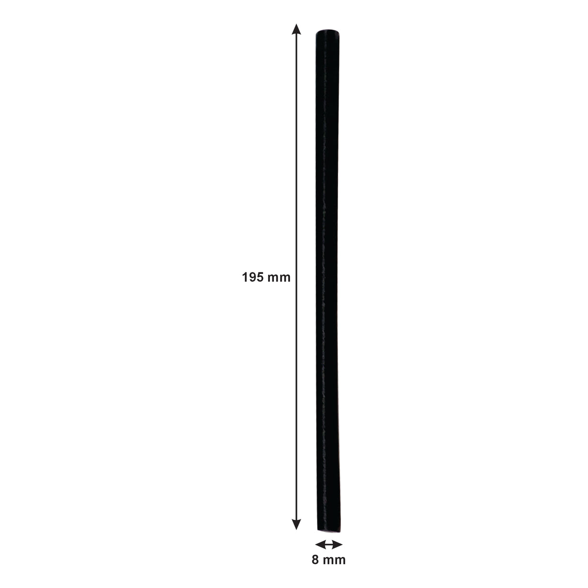 BAR BUTLER PAPER STRAWS BLACK 50 X 3PLY 8MM WRAPPED + 1 UNWRAPPED - 51 PK