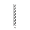 BAR BUTLER PAPER STRAWS BLACK & WHITE CHEVRON 50X3PLY 8MM WRAPPED + 1 UNWRAPPED 51PK
