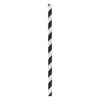 BAR BUTLER PAPER STRAWS BLACK & WHITE CHEVRON 50X3PLY 8MM WRAPPED + 1 UNWRAPPED 51PK