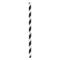 BAR BUTLER PAPER STRAWS BLACK & WHITE CHEVRON 50 X 3 PLY 8MM WRAPPED + 1 UNWRAPPED, 51PCS