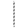 BAR BUTLER PAPER STRAWS BLACK & WHITE CHEVRON 50 X 3 PLY 8MM WRAPPED + 1 UNWRAPPED, 51PCS
