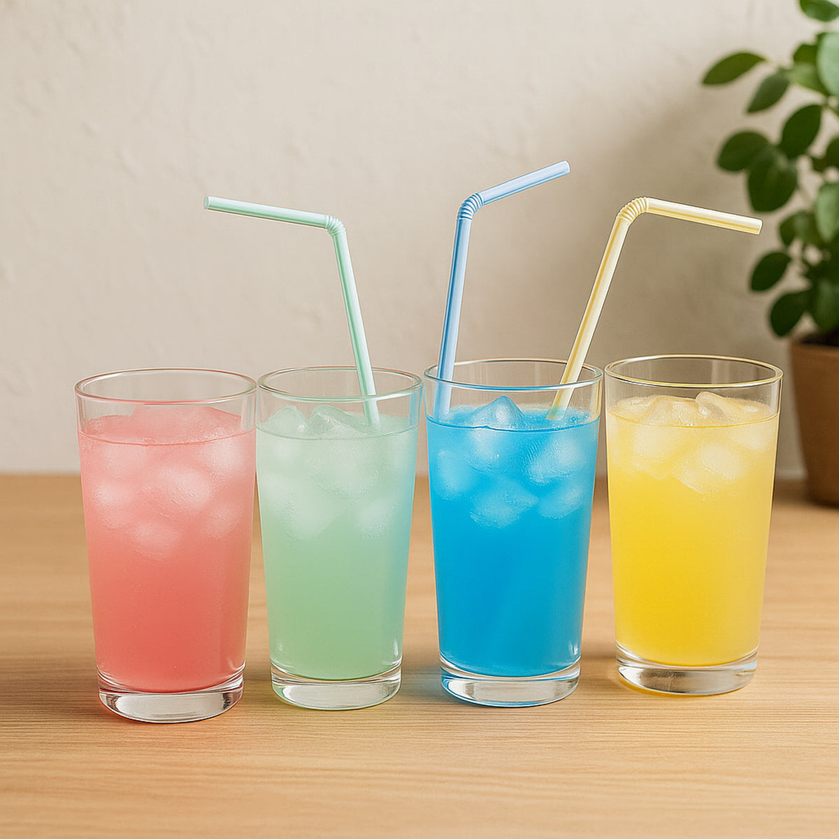 BAR BUTLER STRAWS BENDY CANDY COLOURED 5MM, 100PK - (SUB 73126)