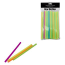 BAR BUTLER COLOURED MILKSHAKE STRAWS 100PK, 7.5MM