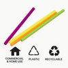 BAR BUTLER COLOURED MILKSHAKE STRAWS, 100 PCS (7.5MM)