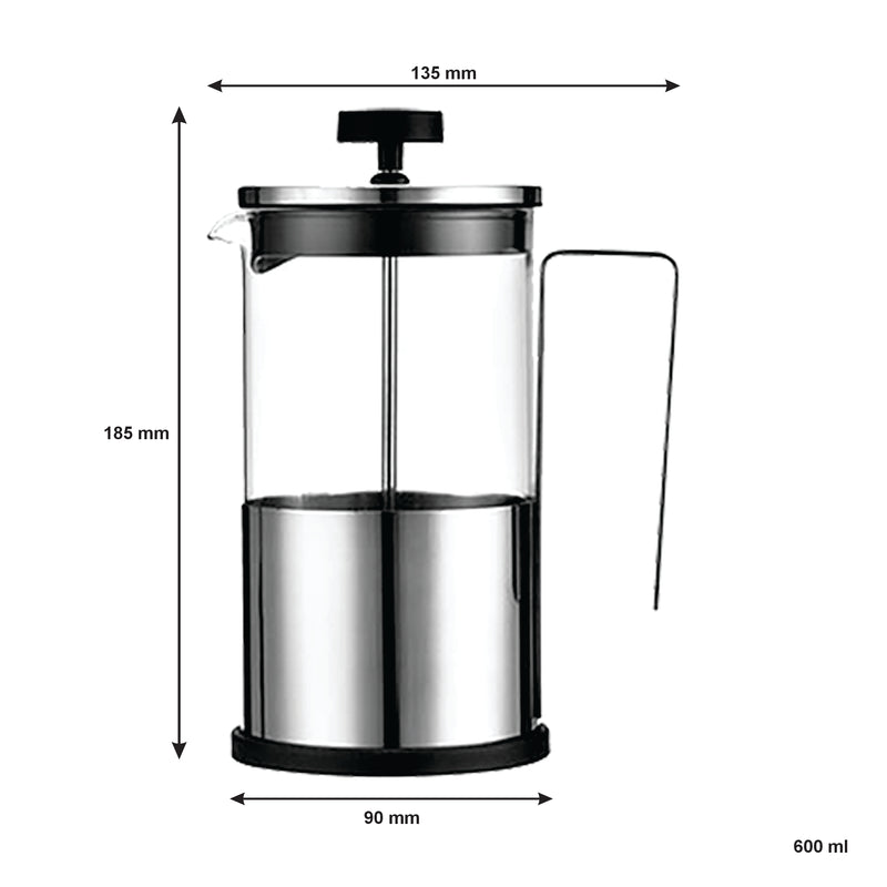 REGENT SOHO COFFEE PLUNGER WITH STAINLESS STEEL FRAME 6 CUP, (600ML)