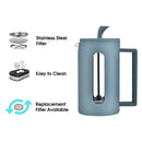 REGENT MILANO COFFEE PLUNGER WITH GREY PLASTIC FRAME 6 CUP, 600ML