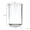REGENT COFFEE PLUNGER REPLACEMENT GLASS BOROSILICATE, (600ML) FOR 21834, 28191, 28192, 28193, 28194
